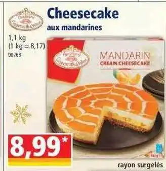 Norma Cheesecake aux mandarines offre