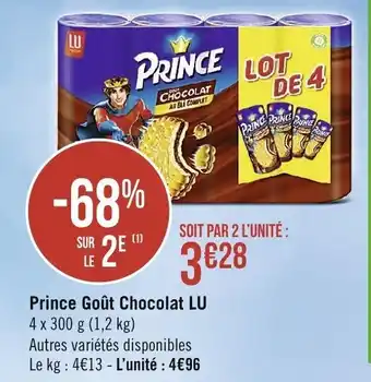 Spar Prince goût chocolat lu offre