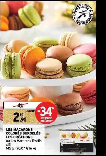 Intermarché Les macarons colorés surgelés les créations offre