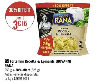Tortellini Ricotta & Epinards