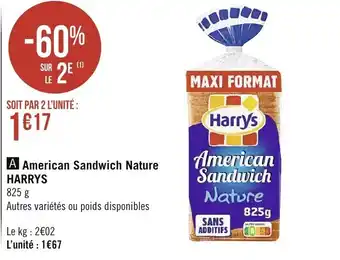Spar American Sandwich Nature offre