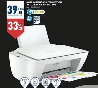 Bureau Vallée Hp imprimante multifonction jet d’encre d2710e offre