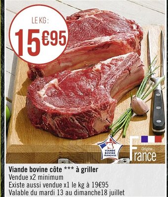 Spar Viande bovine cote à griller offre