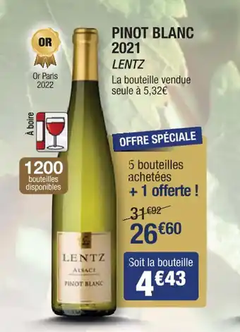 Cora x Carrefour Pinot blanc 2021 offre
