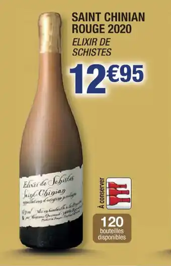 Cora x Carrefour Saint chinian rouge 2020 offre
