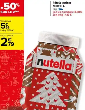 Carrefour Drive Pâte à tartiner NUTELLA offre