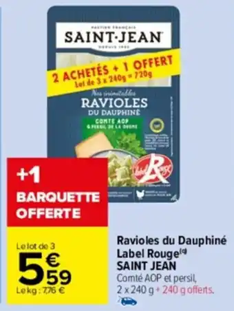 Ravioles du dauphiné label rouge SAINT JEAN