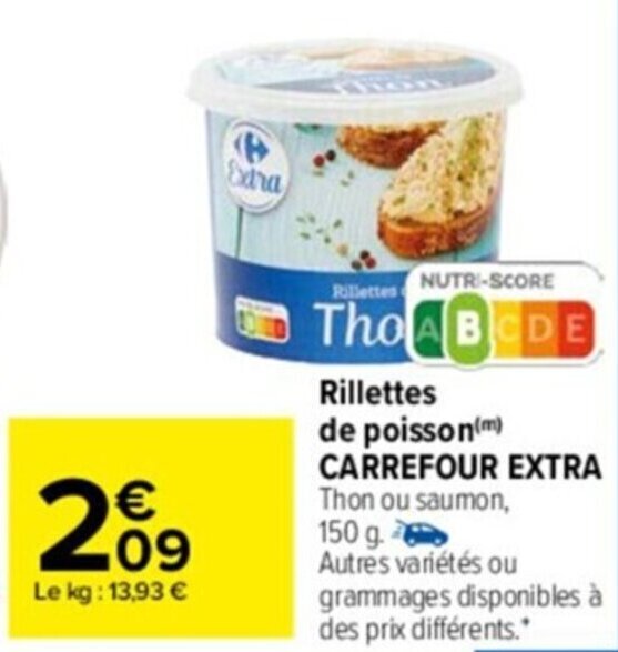 Promo Rillettes de poisson CARREFOUR EXTRA chez Carrefour Drive