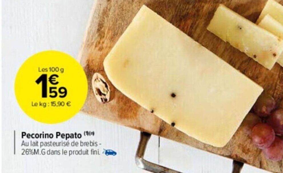 Promo Pecorino pepato chez Carrefour Drive