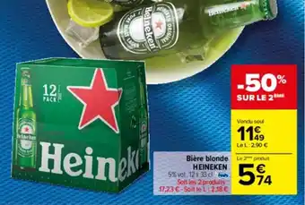 Carrefour Drive Bière blonde HEINEKEN offre
