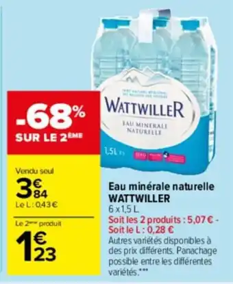 Carrefour Drive Eau minérale naturelle WATTWILLER offre