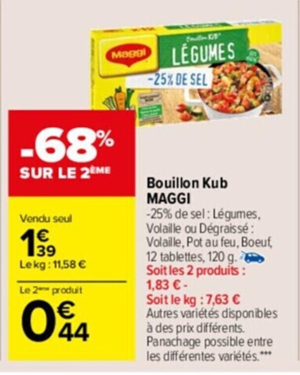 Promo Bouillon kub MAGGI chez Carrefour Drive