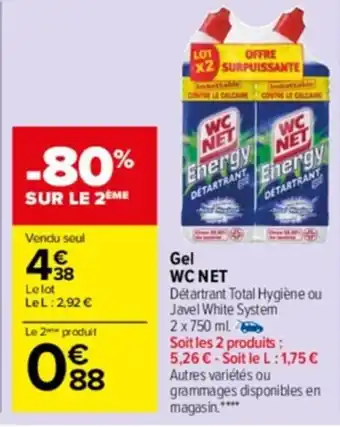Carrefour Drive Gel WC NET offre