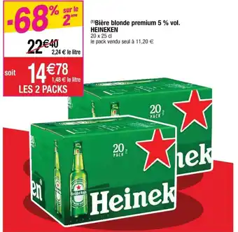 Bière Blonde Premium 5% Vol. Heineken
