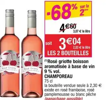 Cora x Carrefour Rosé Griotte Boisson Aromatisée à Base De Vin offre