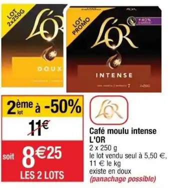 Cora x Carrefour Café Moulu Intense L'Or offre