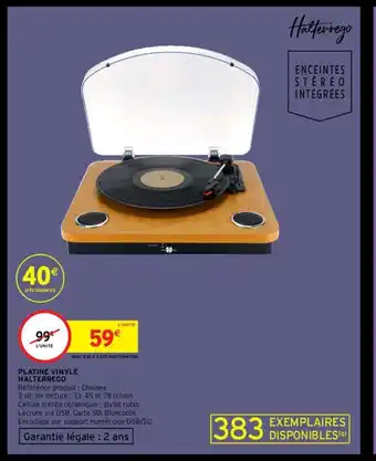 Platine Vinyle Halterrego