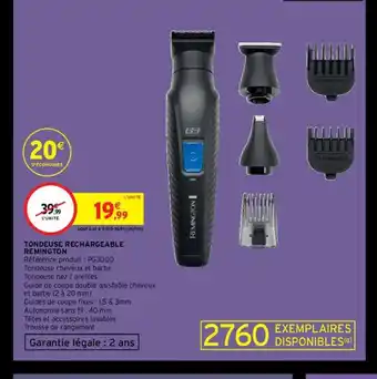 Intermarché Hyper Tondeuse Rechargeable Remington offre