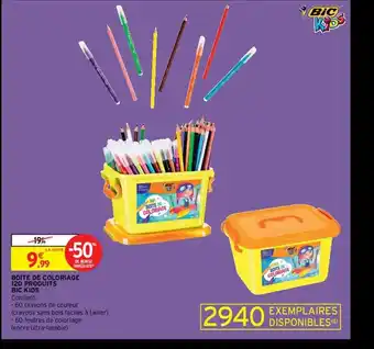 Intermarché Hyper Boite de Coloriage 120 Produits Bic Kids offre