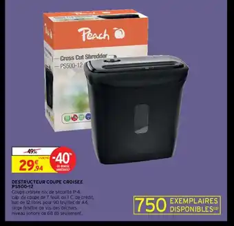 Intermarché Hyper Destructeur Coupe Croise PS500-12 offre