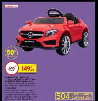 Intermarché Hyper Voiture Electrique 12V Licence Jaguar F-Type SVR Ou Mercedes Benz Amg Gla 45 offre