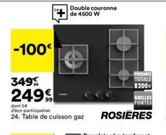 BUT Tabe de Cuisson Gaz offre