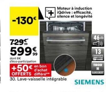 BUT Lave-Vaisselle Integrable offre