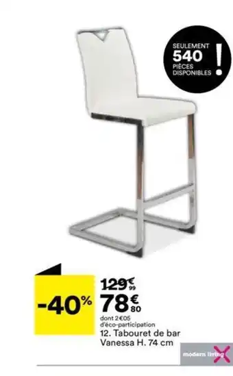 BUT Tabouret de Bar Vanessa offre