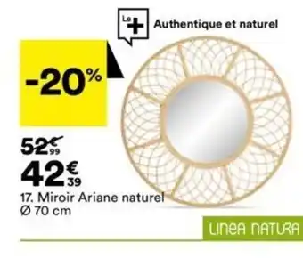 BUT Miroir Ariane Naturel 70cm offre