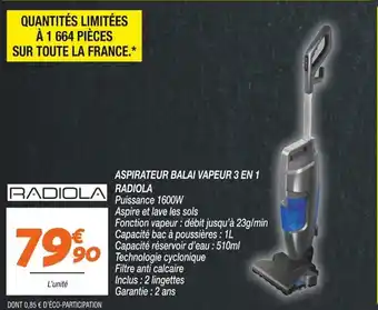 Aspirateur Balai Vapeur 3 En 1 Radiola