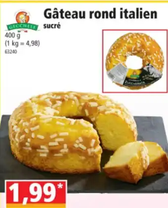 Norma Gâteau rond italien sucré offre