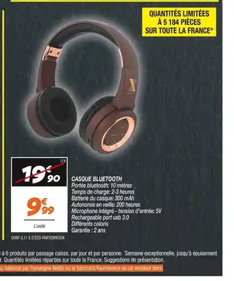 Netto Casque Bluetooth offre