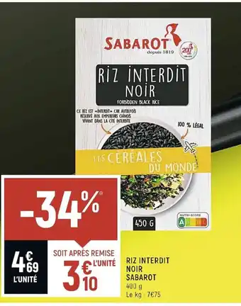 Riz Interdit Noir Sabarot