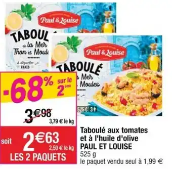 Cora x Carrefour Taboulé Aux Tomates Et à l'Huile d'Olive offre