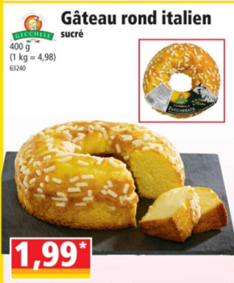 Norma Gâteau rond italien Sucré offre
