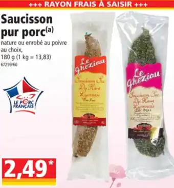 Norma Saucisson pur porc offre