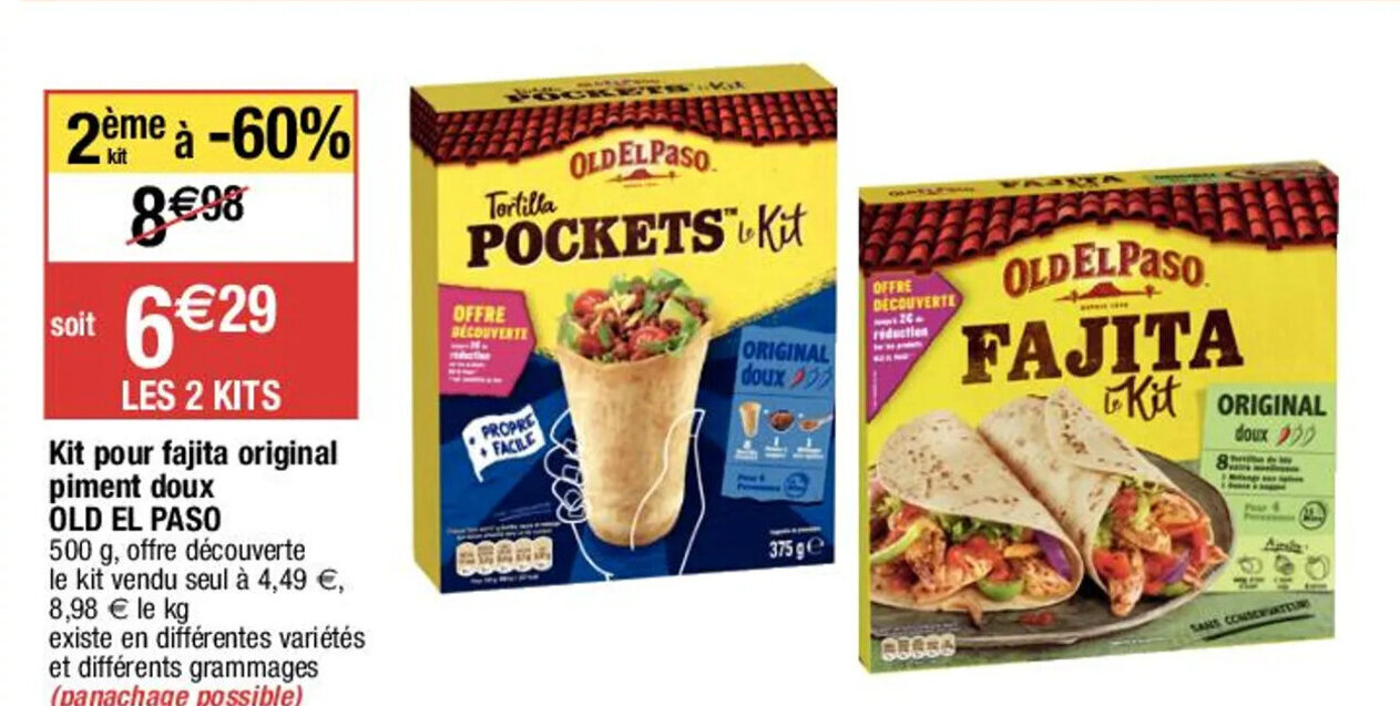 Promo Kit Pour Fajita Original Piment Doux OLD EL PASO chez Migros