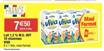 Migros Lait 1,2% M.G. UHT 10 Vitamines Viva offre