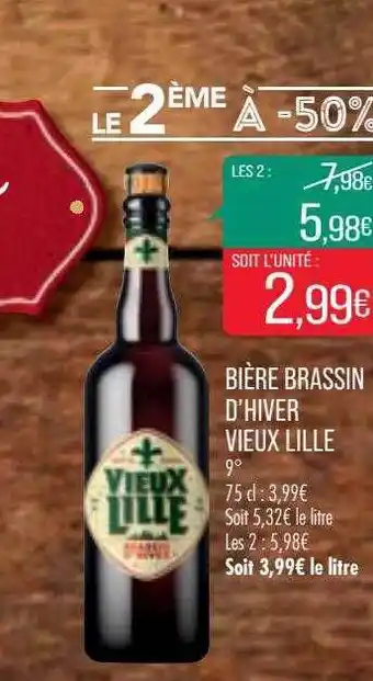 Match Bière brassin d'hiver vieux lille 9° offre
