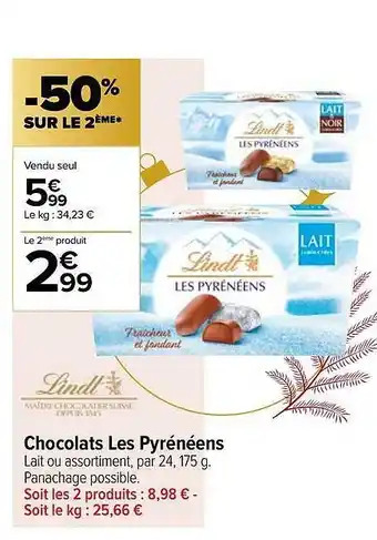 Chocolats les pyrénéens lindt