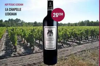 Aop pessac-leognan la chapelle leognan