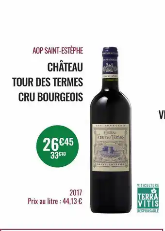 Nicolas Aop saint-estèphe château tour des termes cru bourgeois offre
