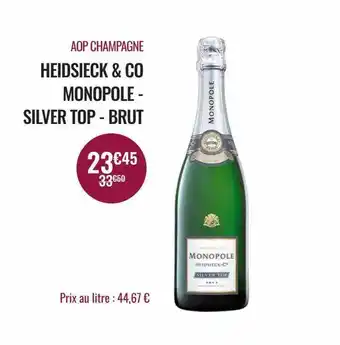 Nicolas Aop champagne heidsieck & co monopole - silver top - brut offre