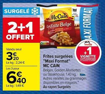 Carrefour Frites surgelées offre