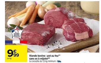 Carrefour Viande bovine : pot au feu sans os à mijoter offre