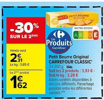 Carrefour Petit beurre original carrefour classic' offre