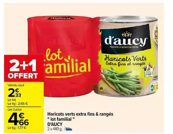 Carrefour Haricots verts extra fins & rangés offre