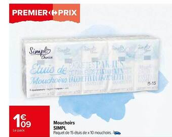 Carrefour Mouchoirs simpl offre