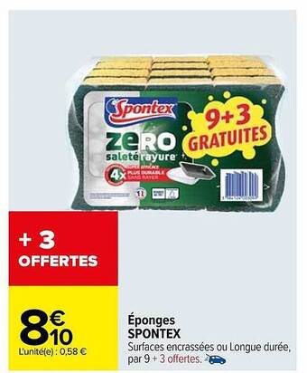 Carrefour Éponges spontex offre