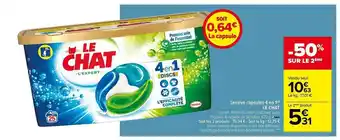 Carrefour Lessive capsules 4 en 1 le chat offre